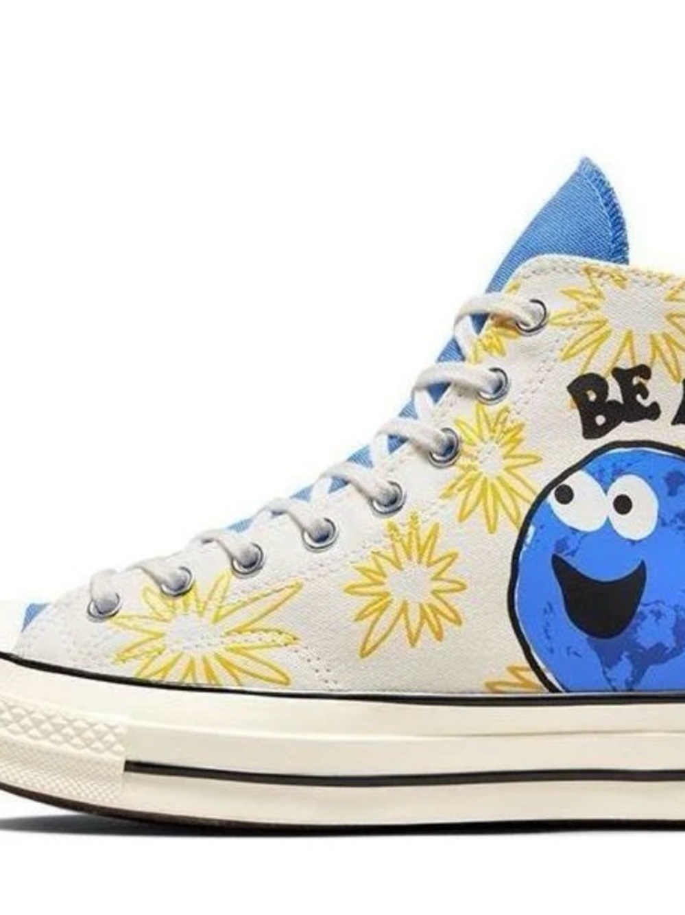 Converse Chuck Taylor Limited Edition Be Nice White with Blue & Yellow Graphic
